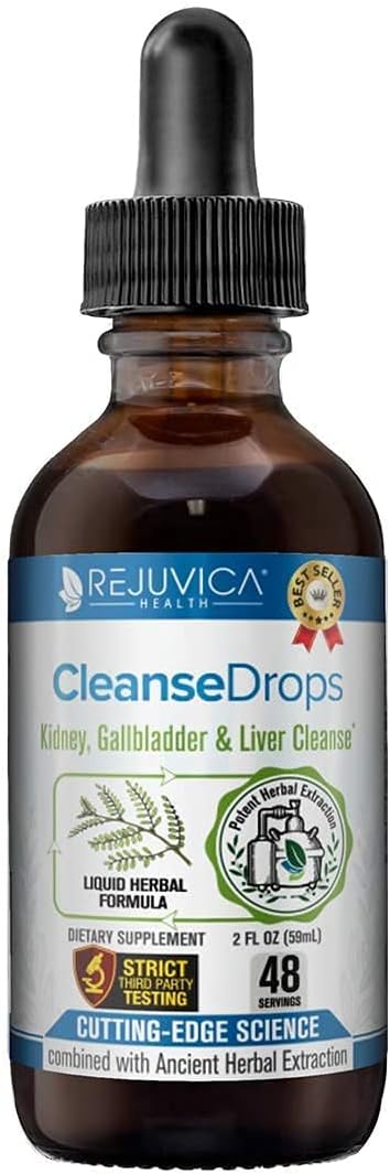 Cleanse Drops - Advanced Kidney & Gallbladder Cleanse Support Supplement - Liquid Delivery for Better Absorption - Chanca Piedra Used in Amazonian Rainforest