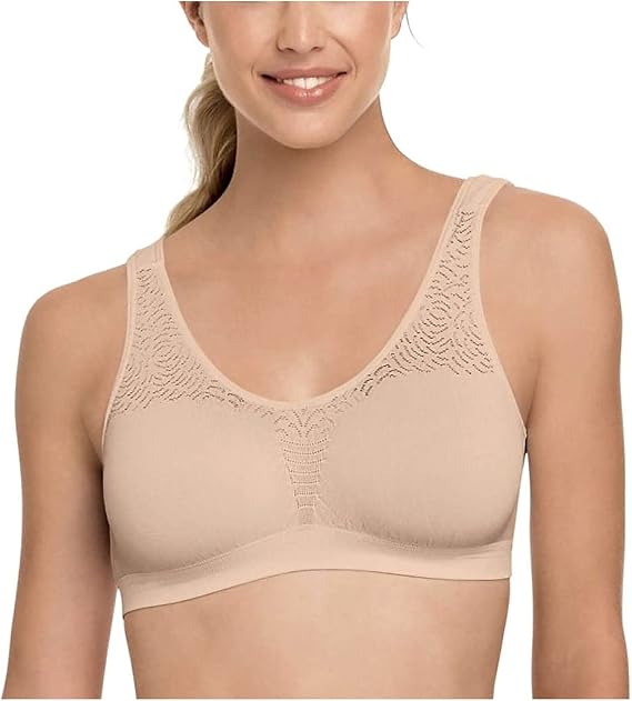 Bali Comfort Revolution Microfiber Crop Top,Light Beige,Medium