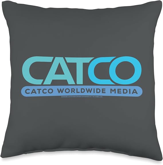 Supergirl TV Series Catco Logo Throw Pillow, 16x16, Multicolor