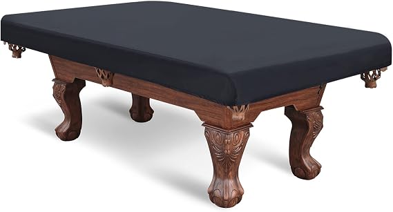 PATIKIL 7 Feet Billiard Pool Table Cover, Waterproof Outdoor Indoor 420D Polyester Dustproof Sun Rain Protection Billiard Table Covers for Patio Table Snooker Billiard Table, Black