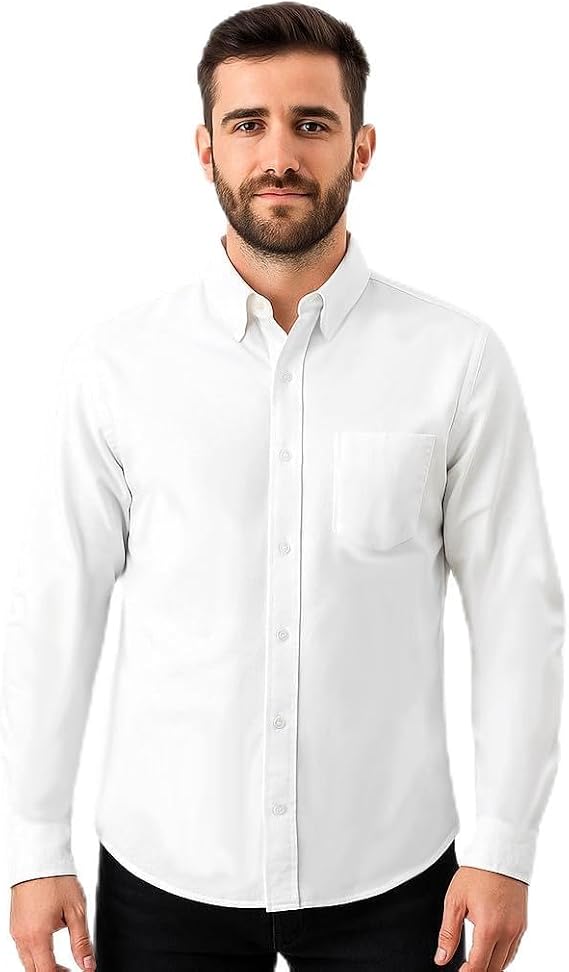 Jandukar Mens Wrinkle Resistant Shirt Long Sleeve Wrinkle Free Dress Shirt