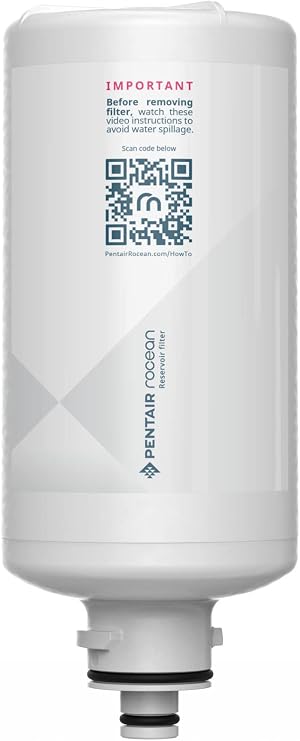 Pentair Rocean Reservoir Replacement Filter Cartridge for Rocean Countertop Tap Water Filter System