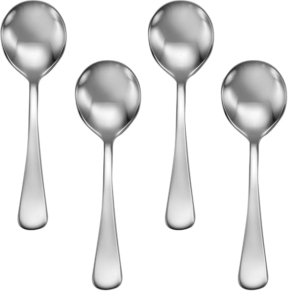Sherrill Manufacturing Bouillon Spoon Box of 24 Windsor Stainless Steel Flatware 18/10 Made in the USA NSN 7340006881055 UEI KRGEC7XHJR76 SBA HubZone and 889 Certified