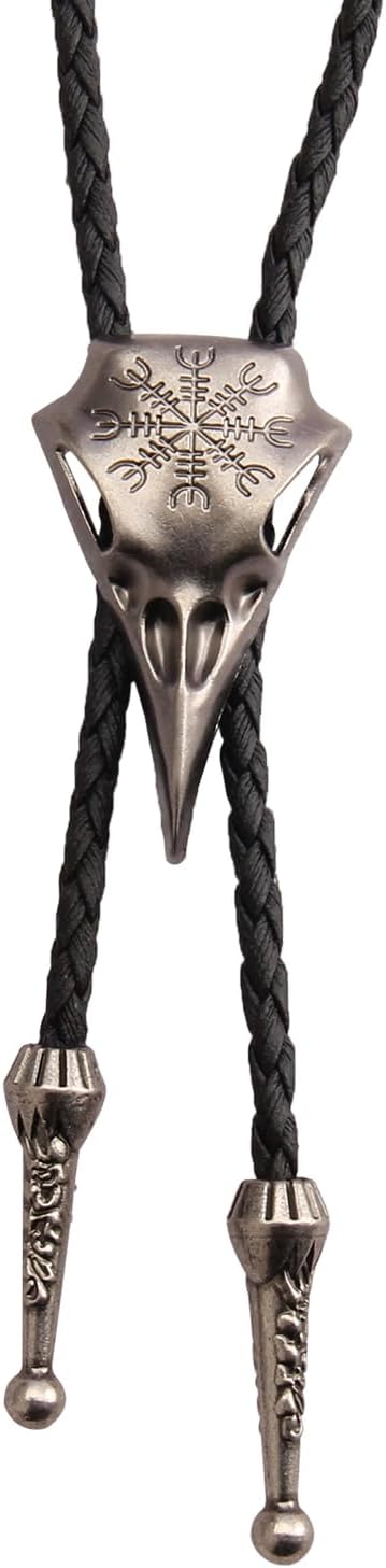Jeilwiy Bolo Tie for Men Western Cowboy Tie Necklace Gold Bolo Tie Leather Necktie Halloween Tie Accessories for Women