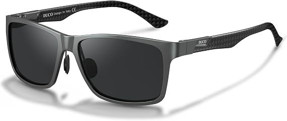 DUCO Sunglasses for Men Rectangular Polarized Sunglasses