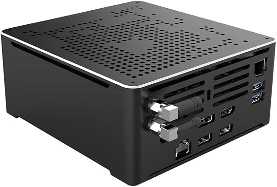 4K Mini PC, HTPC, NUC, Small Server, Windows 11 or Linux Ubuntu, Support Proxmox, Vmware, ESXI, KODI, Intel XEON E-2186M, BY02, DP, HDMI, TYPE-C, 2 x LAN, 32G RAM, 512G SSD
