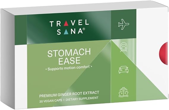 USDA Organic Ginger Supplement | Supports Motion-Related Nausea* | 18mg Gingerols per Capsule | 200mg of Ginger Root Extract (10:1) | Travel Essentials for Stomach Comfort | 30 Veg Caps