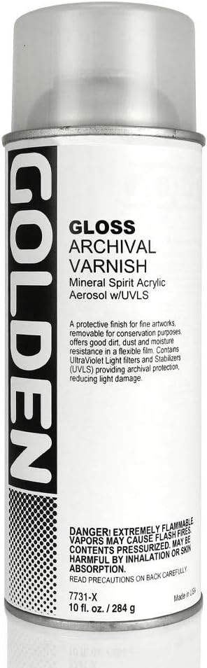 Golden Archival Varnish Gloss 10 oz Spray Can