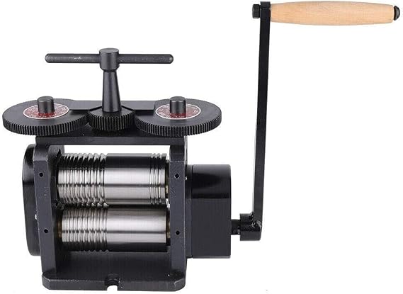 Jewelry Rolling Mill Machine, 130mm Combination Rolling Mill Jewelry Making Kits, 3-in-1 Jewelry Making Manual Hand Crank Tableting Jewelry Press Tool DIY Metal Sheet Marking Tool
