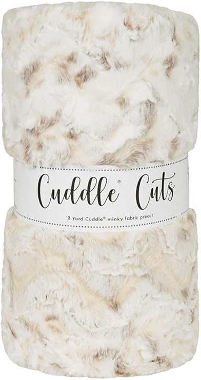 Shannon Fabrics Minky Luxe Cuddle 2 Yard Cuddle Cut Snowy Owl Natural