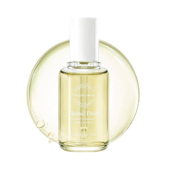 OxygenCeuticals Herbal Fluid Trouble Care Ampoule with Salicylic Acid, Sodium PCA & Herbal Extracts, Sebum Control, Exfoliation & Soothing Serum for Acne-Prone Skin. 1.69 fl.oz (50ml)