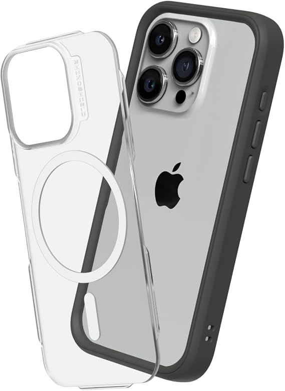RhinoShield モジュラーケース MagSafe対応 iPhone 15 Pro Max | Mod NX - 優れた磁気引っ張り力 カスタマイズ可能な高耐久保護カバー 3.5m / 11フィート 落下保護 - グラファイト