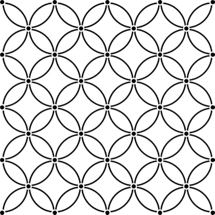 Interlocking Circles All Over Stencil 10 mil Plastic | Decor Stencils for Painting on Wood, Wall, Tile, Canvas, Paper, Fabric, Furniture and Floor | Reusable Stencil | FS031 by Designer Stencils