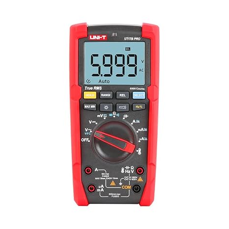 UNI-T Uni-Trend Multimeter clamp Meter UT15B Pro UT17B Pro UT18B PRO True RMS Auto Range Digital Multimeter Anti-Burn VFC Hz Capacitor Resistor Electrician Multi Meter(UT17B Pro)