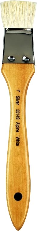 Silver Brush 5514S-2 Alpine White Goat Hair Short Handle Brush, Wide Wash Blender, 2-Inch