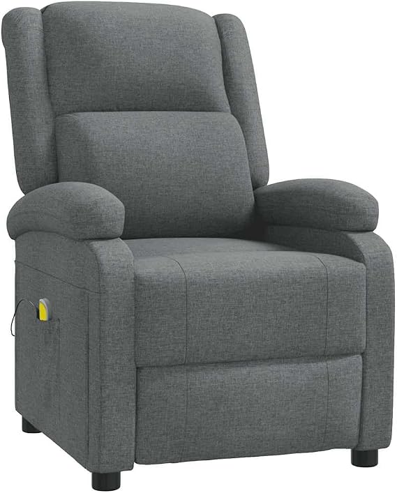 vidaXL Massage Chair Dark Gray Fabric