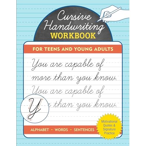 Cursive Handwriting Workbook for Teens and Young Adults Trace & Learn Paperback September 22, 2023