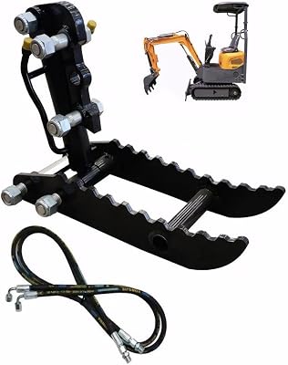 Universal Hydraulic Thumb Clip For Mini 1 To 1.5 Tons Excavators Digger Attachment, Multifunctional Excavator Bucket Auxiliary Clamp Connection Span: 90mm3.45inch Hydraulic Thumb Clamp 1