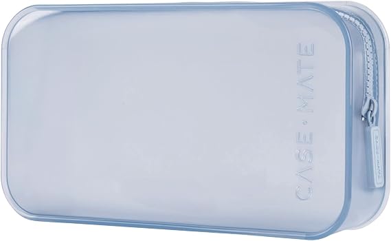 Case-Mate Jelly Makeup Bag - Waterproof Zipper Pouch - Carolina Blue