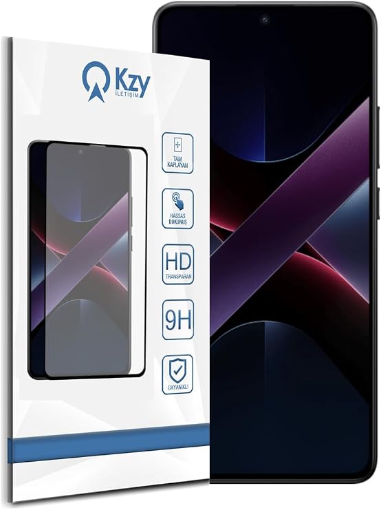 KZY İletişim Xiaomi Poco X7 Pro ile Uyumlu Tam Kaplayan Temperli Ekran Koruyucu Cam