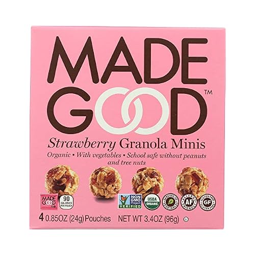 Made Good Organic Granola Strawberry Minis Multipack 24gx4 (Pack of 6)