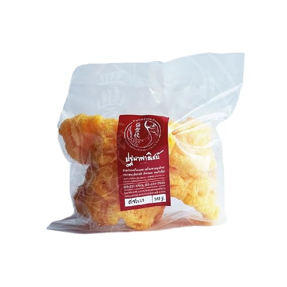 Premium Fried Fish Maw (E-Seng Grade), Dried Fish Bladder for Traditional Soups and Stews, Light and Crispy Texture 100g
