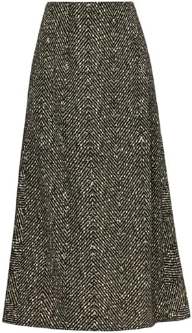 Chevron Wool Skirt