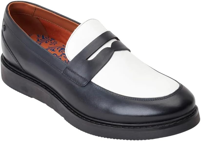Brown/Beige Sid Combo Loafers by Base London