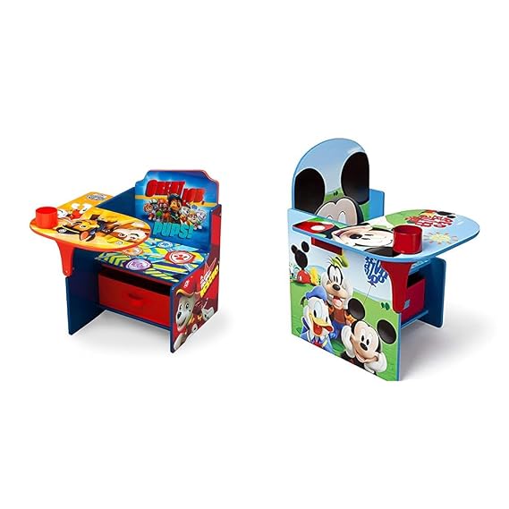 Delta Children Chair Desk with Storage Bin - Ideal for Arts & Crafts & Chair Desk with Storage Bin, Disney Mickey Mouse