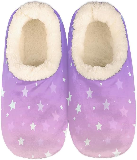 House Slippers for Women Men Fuzzy House Shoes Non-Slip Home Slipper Winter Fluffy Ladies Slippers for Bedroom