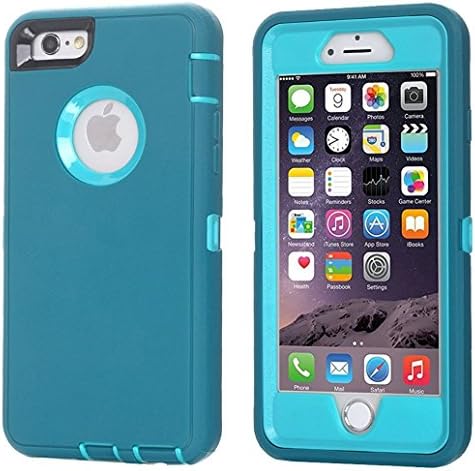 AICase iPhone 66S Protective Case, Heavy Duty, Built-in Screen Protector, Tough, Blue