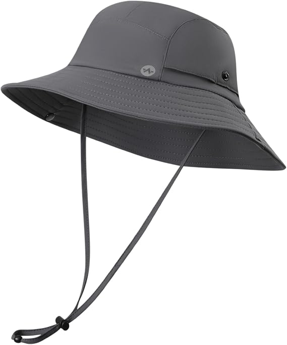 WANDER Sun Bucket Hat UPF 50+ Quick-Dry Wide Brim Fishing Boonie | Lightweight & Breathable,Sweat-Wicking Fabric,2-In-1 Cowboy Or Safari Style,Adjustable Chin Strap