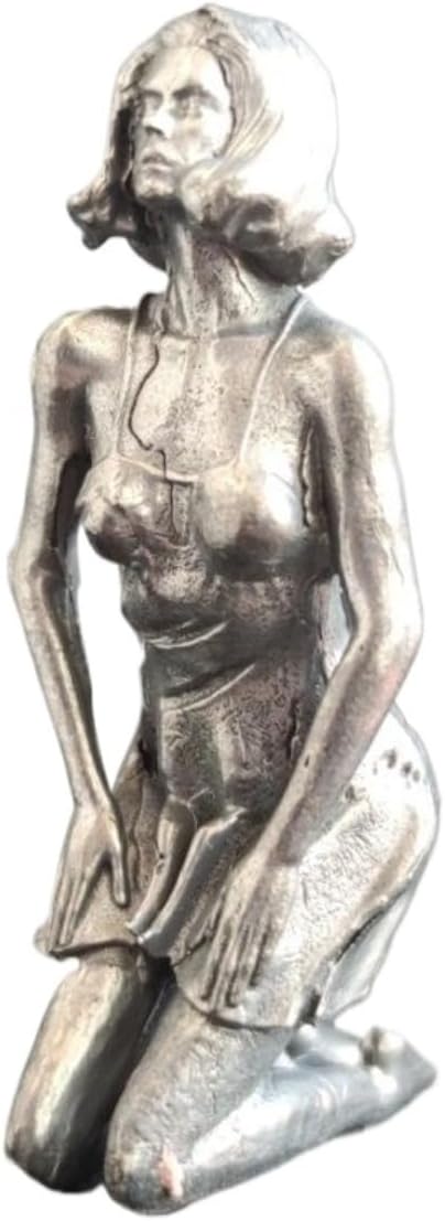 Generic Brass Sexy Kneeling Posture Beauty Female Beautiful Statue,Metal Sexy Woman Sculpture Figurines Miniatures Body Art Crafts Desktop Ornaments Home Car Decoration, sytd1112240510002