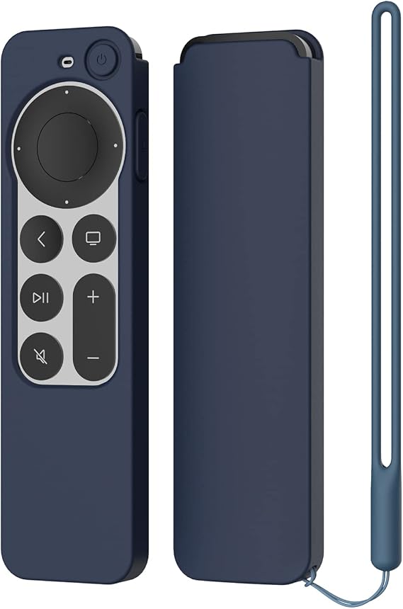 Protective Silicone Case Compatible with 2021 2022 Apple TV Siri 4K (2nd & 3nd Generation), Navy Blue | Anti-Slipping Durable Full Protection | Shock Absorption Washable Case
