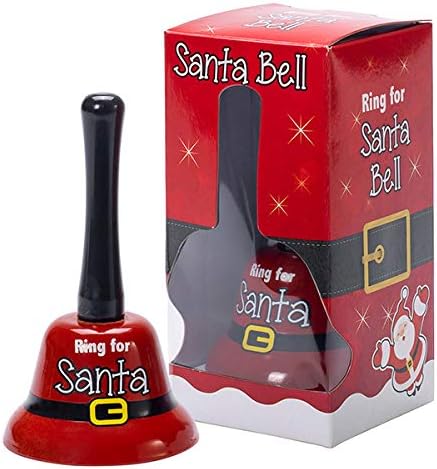 Diabolical Gifts Ring for Santa Claus Bell, Red, Traditional, Christmas Decorative Bell