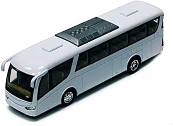 Kinsmart Coach Bus, White 7" Die Cast Model Toy Car