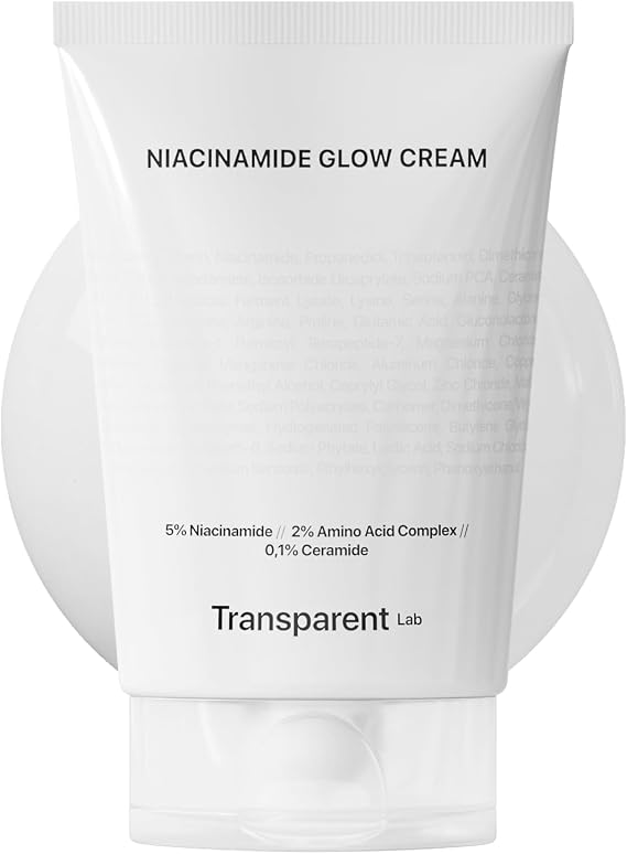 Transparent Lab Niacinamide Glow Cream 50ml – With 5% Niacinamide, Ceramides and Amino Acids, Deep Hydration, Evens Skin Tone, Brightens and Strengthens the Skin Barrier