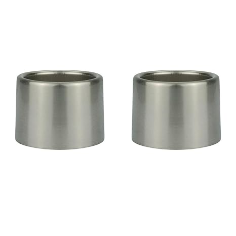 Metal Lamp Shade Collar Rings, Light Socket Shade Ring for Medium-Base Ceramic Sockets,Lock E26 E27 Ceramic/Porcelain Socket with Thread Diameter 1-1/2 Inches (2-Pack,Nickel)