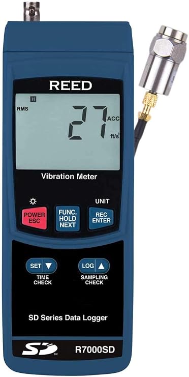 REED Instruments R7000SD Data Logging Vibration Meter