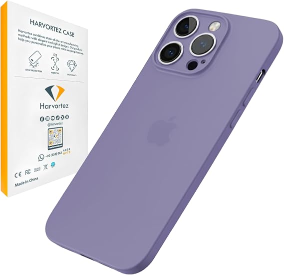 HARVORTEZ iPhone 13 Kılıf 6.1" ile Uyumlu, Ultra İnce Cep Telefon Kılıfı, Kamera Bölge Koruyucu, Ekstra Tuş Takımı, TPU Malzeme BPA İçermez, Kolay Temizlenebilir Phone Case - Derin Mor