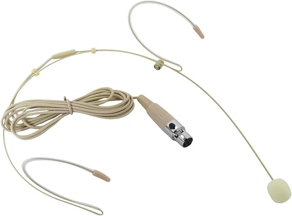 Dual Earhook Headset Microphone Compatible with Shu-re Performance Gear, PGX, FP, BLX, SLX, GLX, GLX-D, ULX, QLX, QLX-D, ULXD, UHF-R Wireless System