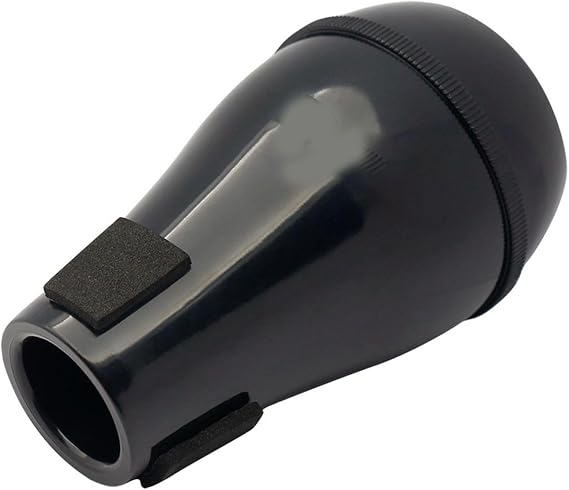 POENVFPO Straight Trombone Practice Mute, ABS Material, 13.2 X 8 X 4.8cm, Lightweight Silencer for Alto and Tenor Trombones (Black)