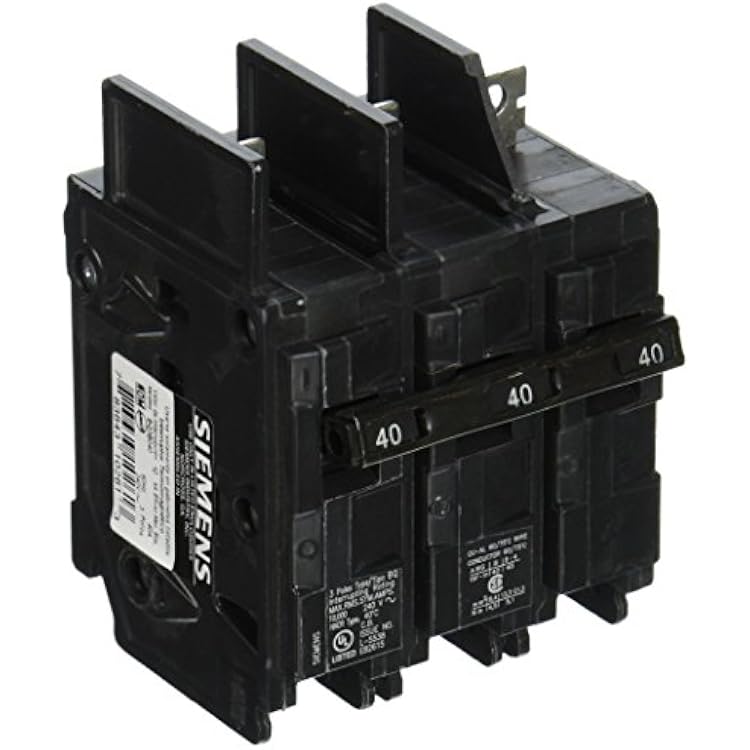 SIEMENS BQ3B040 40-Amp Three Pole 240-Volt 10KAIC Lug Out Breaker, COLOR, COLOR