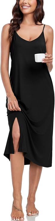 Women's Full Slips for Under Dress Spaghetti Straps Cami Slip Mini Dresses