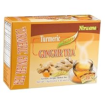 Turmeric Ginger Tea Warming Herbal Blend with Spices Soothing & Aromatic Loose Leaf or Tea Bags 20 Sachets