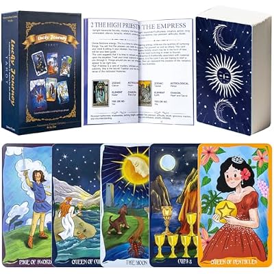 Classic Hand Draw Tarot Cards Deck with Guidebook-Unique Art Tarot Card for Beginners to Experts
