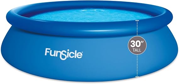 Funsicle 10' x 30" Quickset Pool, Round Above Ground Swimming Pool, Includes Repair Patch, Blue, Age 6 and up