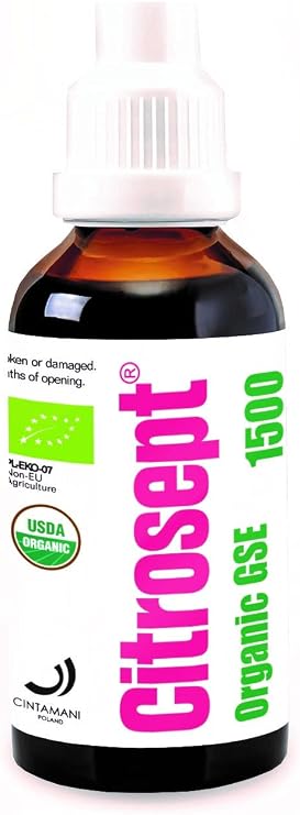Organic GSE, Higher Quality Extraction Process for Purity | Max Strength | Original Grapefruit Seed Extract Liquid with Antioxidant Properties | Immune System Support | 1 x 50ml Bottle