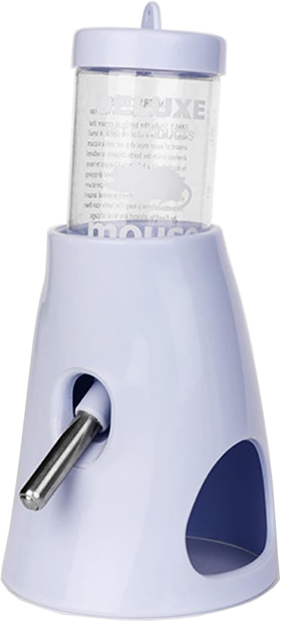 Hamster Water Bottle with Stand, Small Animal Water Dispenser, with Hideout Space, Leak-Proof, for Dwarf Hamsters