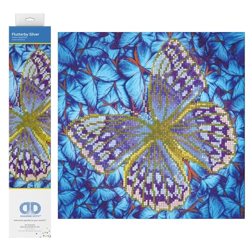 Diamond Dotz Flutterby Silver Butterflies Diamond Painting Kits for Adults - Diamond Art Kits a Relaxing Creative Craft Kit with Dotz Gems 12x12
